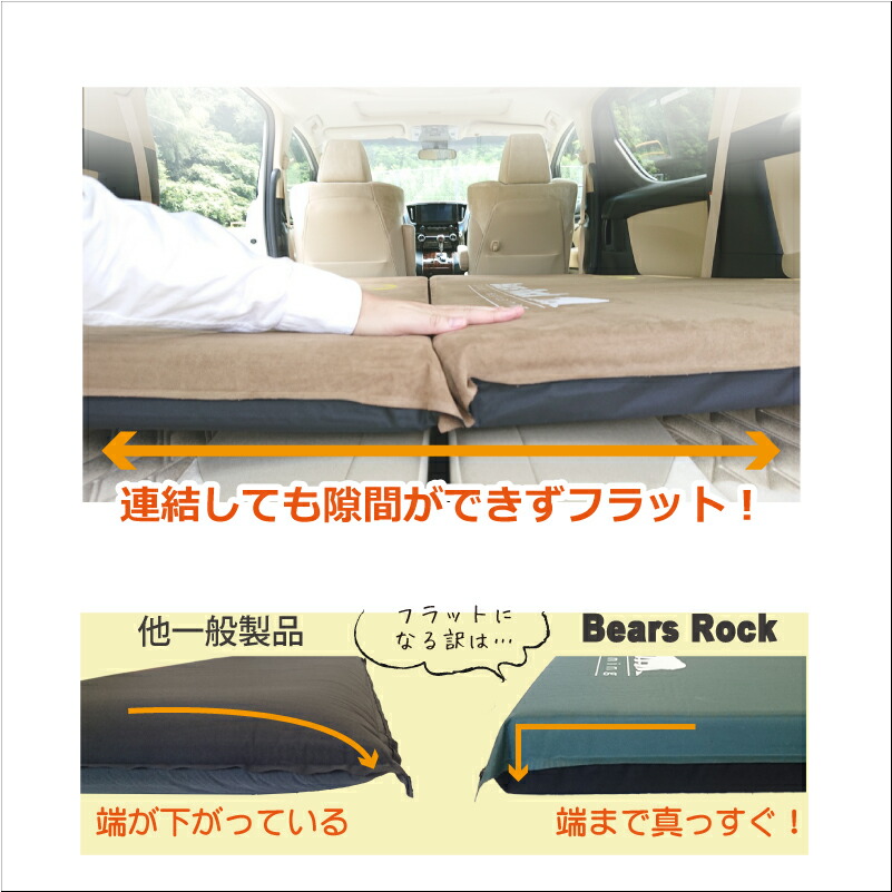 楽天市場】【Bears Rock】 車中泊 マット 8cm 腰に優しい 寝返りもし