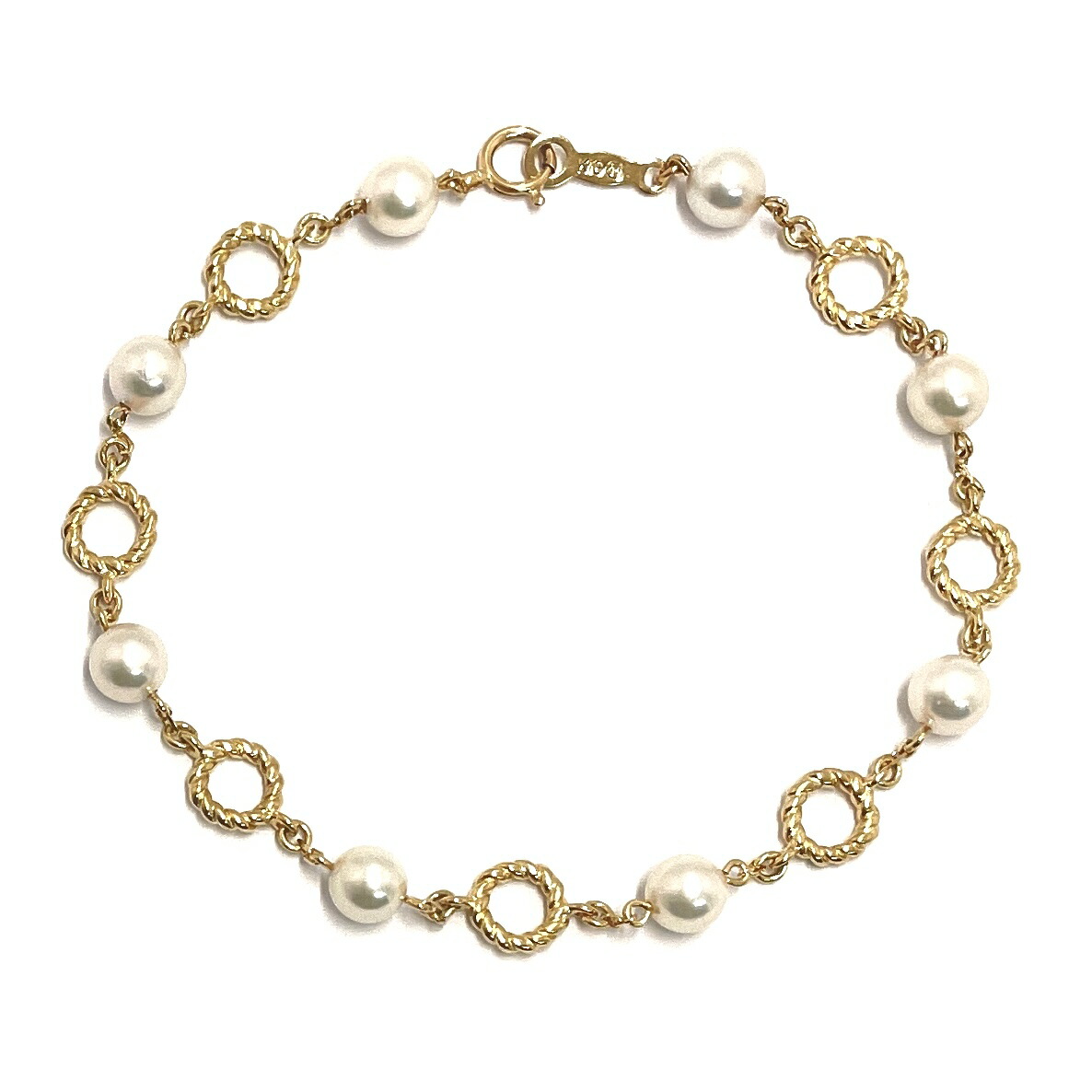 楽天市場】MIKIMOTO / ミキモト パールブレスレット K18YG 5.0mm