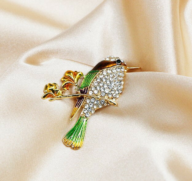 楽天市場】スワロフスキー と 七宝焼き の 野鳥 ブローチ : Aquarius