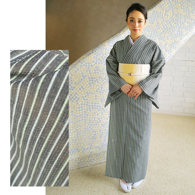 楽天市場】阿波しじら織り 木綿 着物 夏着物 浴衣 コットン着物 単衣