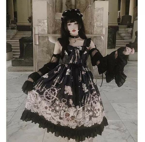 楽天市場】クラロリ ロリータ 姫袖 ロングドレス キャミ ワンピース