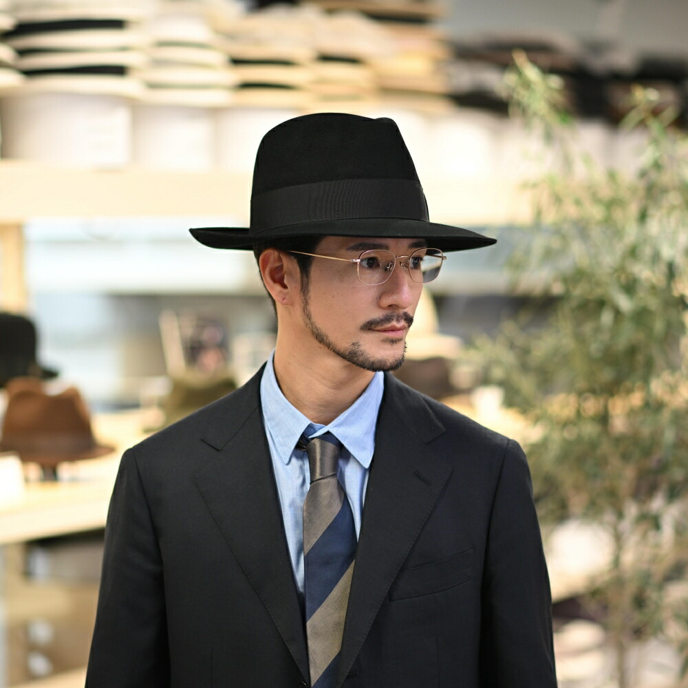 楽天市場】Borsalino ボルサリーノ 中折れハット フェルト帽 つば広 秋