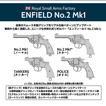 楽天市場】マルシン エンフィールド No.2 Mk1 スター 樹脂グリップ HW