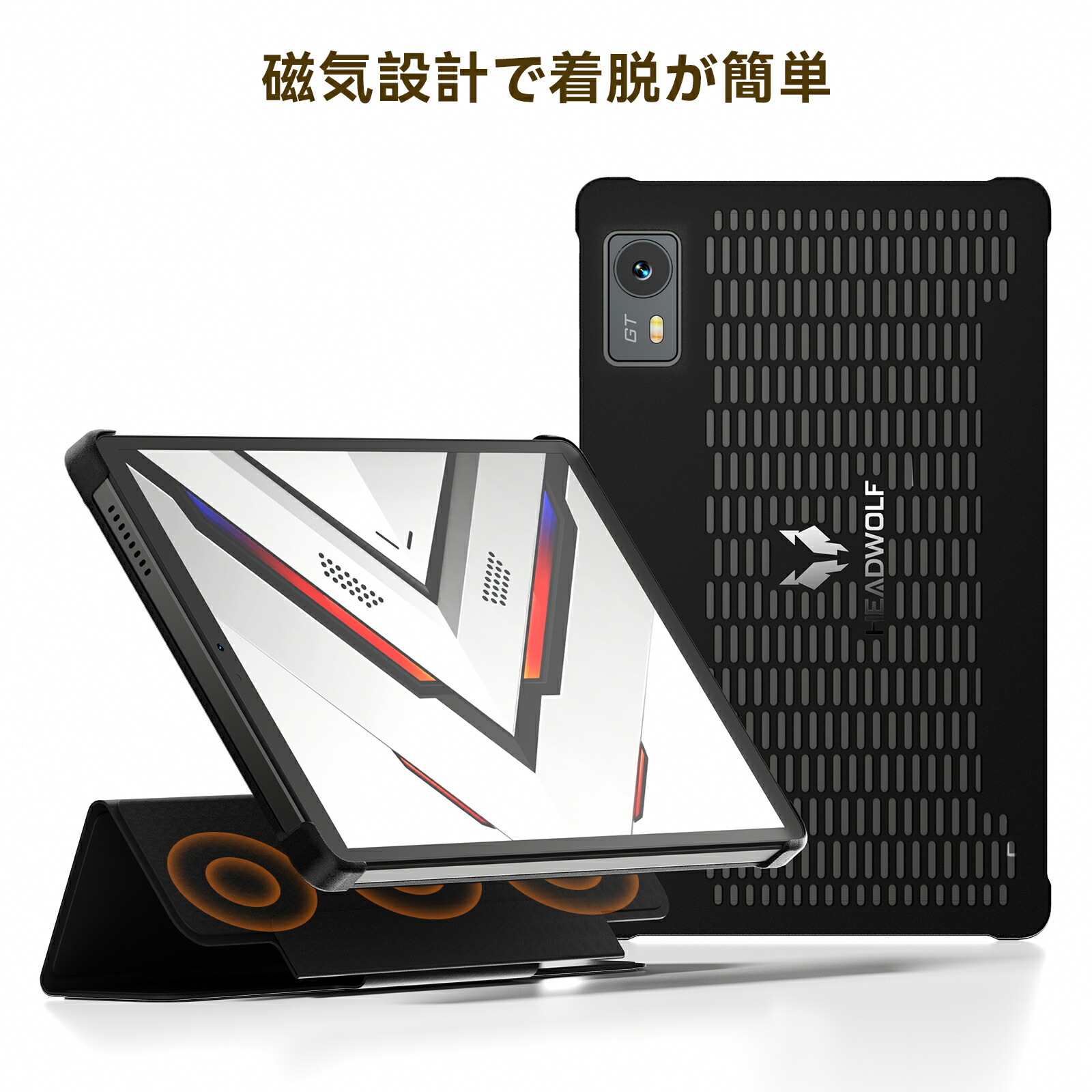 楽天市場】Headwolf タブレットケース Titan1に適用 専用ケース 手帳型