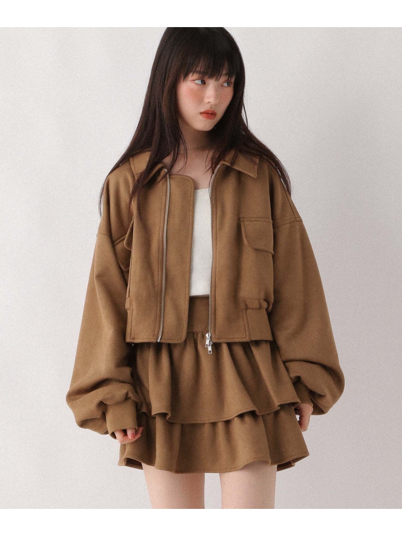 楽天市場】【SALE／55%OFF】フェイクレザーWZIPショートブルゾン