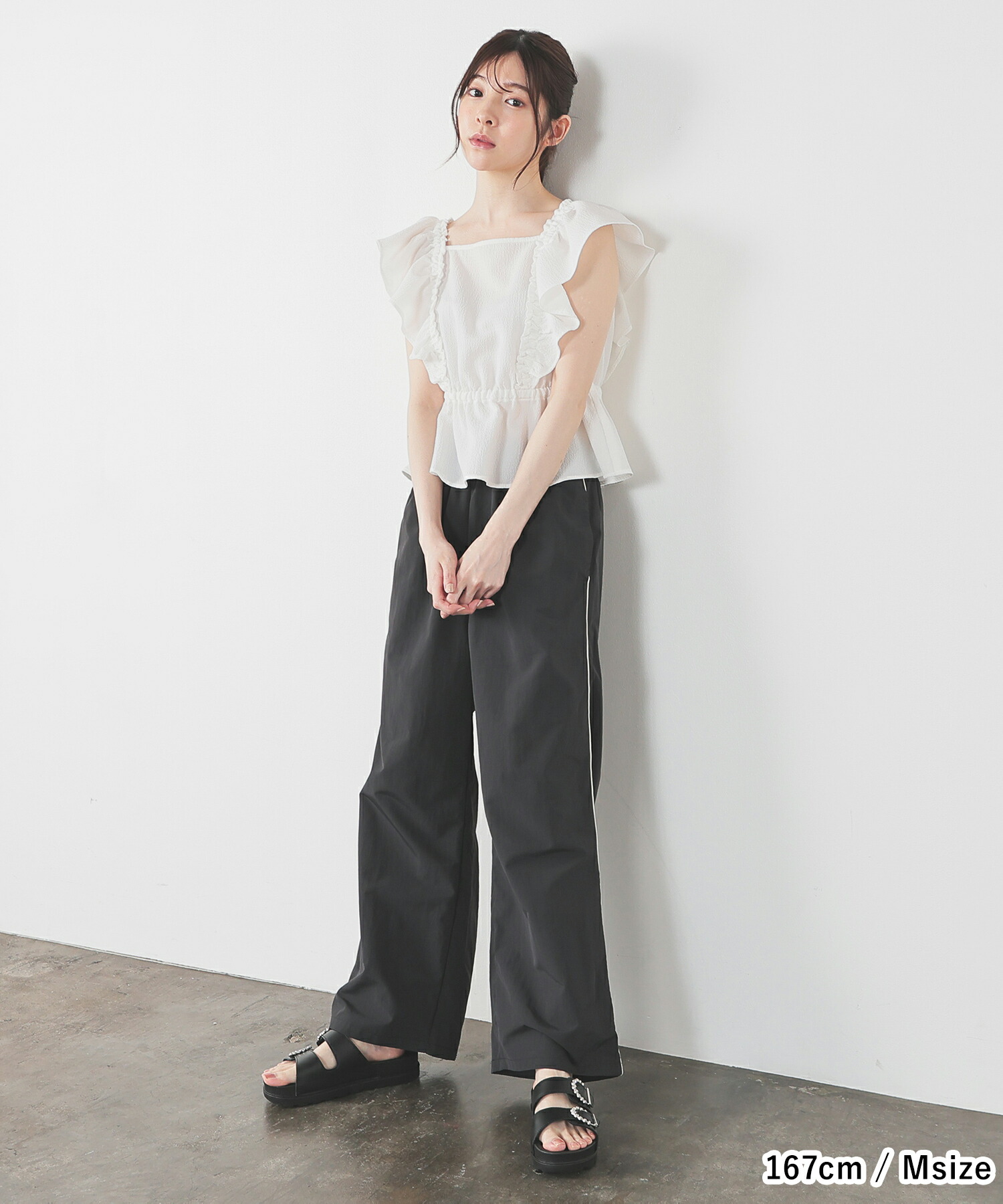 楽天市場】【期間限定価格♪】ボトムス パンツ ワイドパンツ ライン