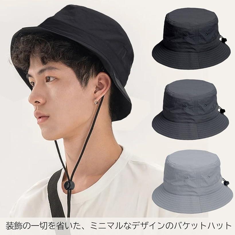 楽天市場】バケットハット ポリエステル 最大64cm あご紐付き メンズ
