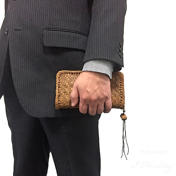 楽天市場】山葡萄 網代編みウォレット ファスナー長財布 天然やま