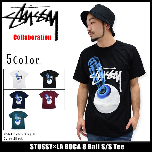 楽天市場】ステューシー STUSSY×LA BOCA 8 Ball Tシャツ 半袖 コラボ