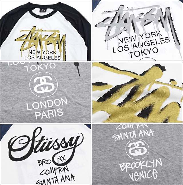 楽天市場】ステューシー STUSSY ラグラン 七分袖 WT Drip(stussy