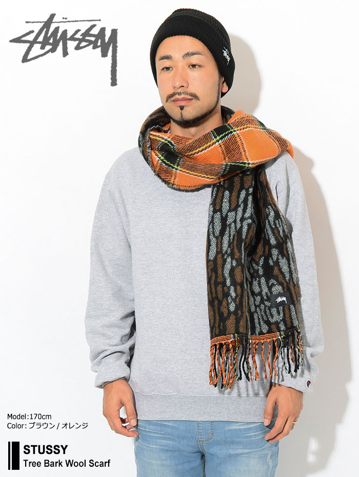 楽天市場】ステューシー STUSSY マフラー メンズ Tree Bark Wool