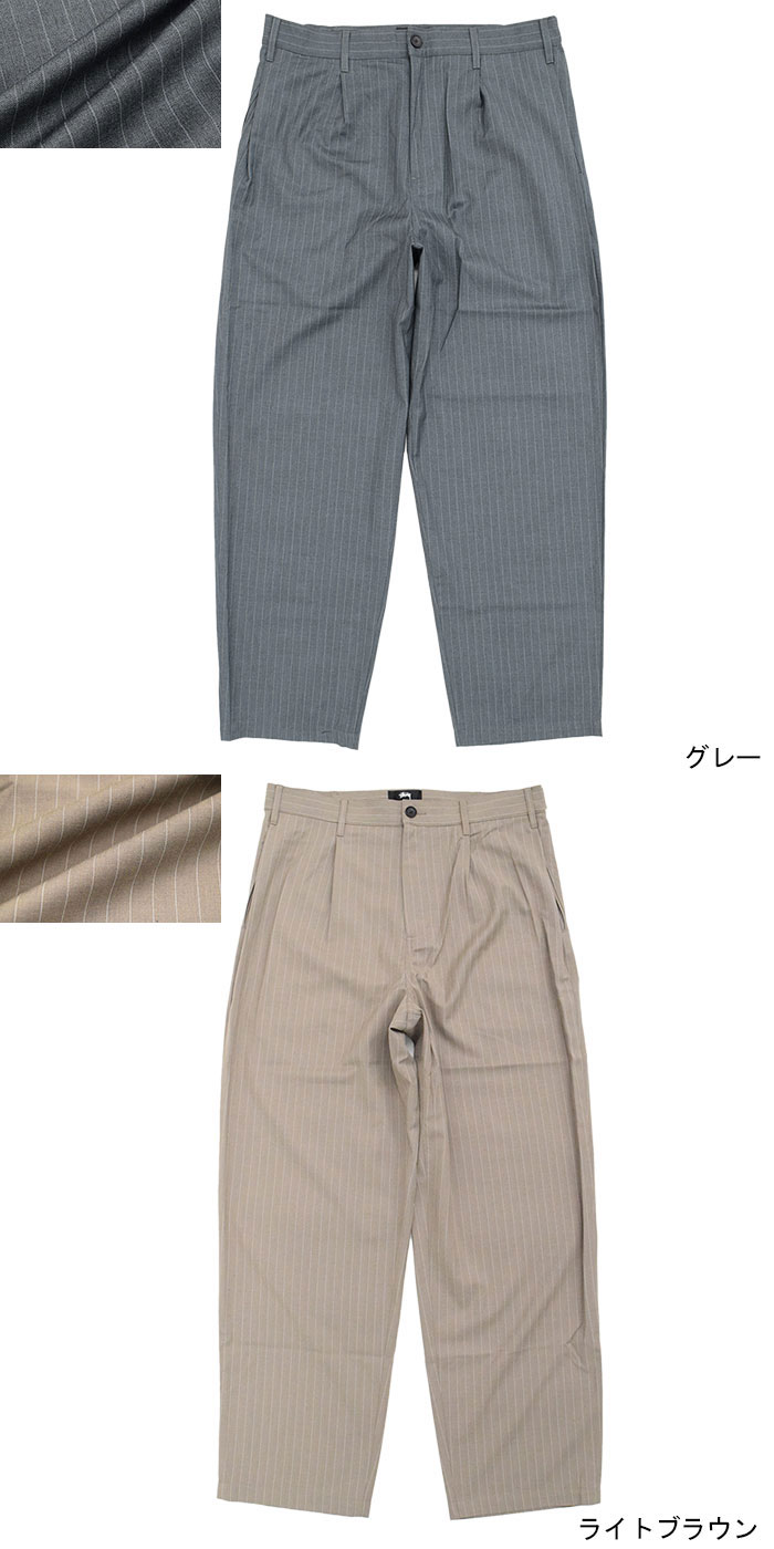 楽天市場】ステューシー STUSSY パンツ メンズ Striped Volume Pleated