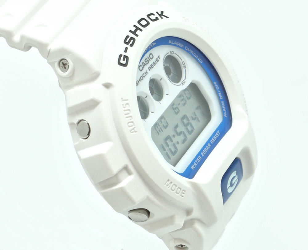 楽天市場】G-SHOCK Gショック DW-6900HDS-7JF ホワイト＆ブルー 蓄光