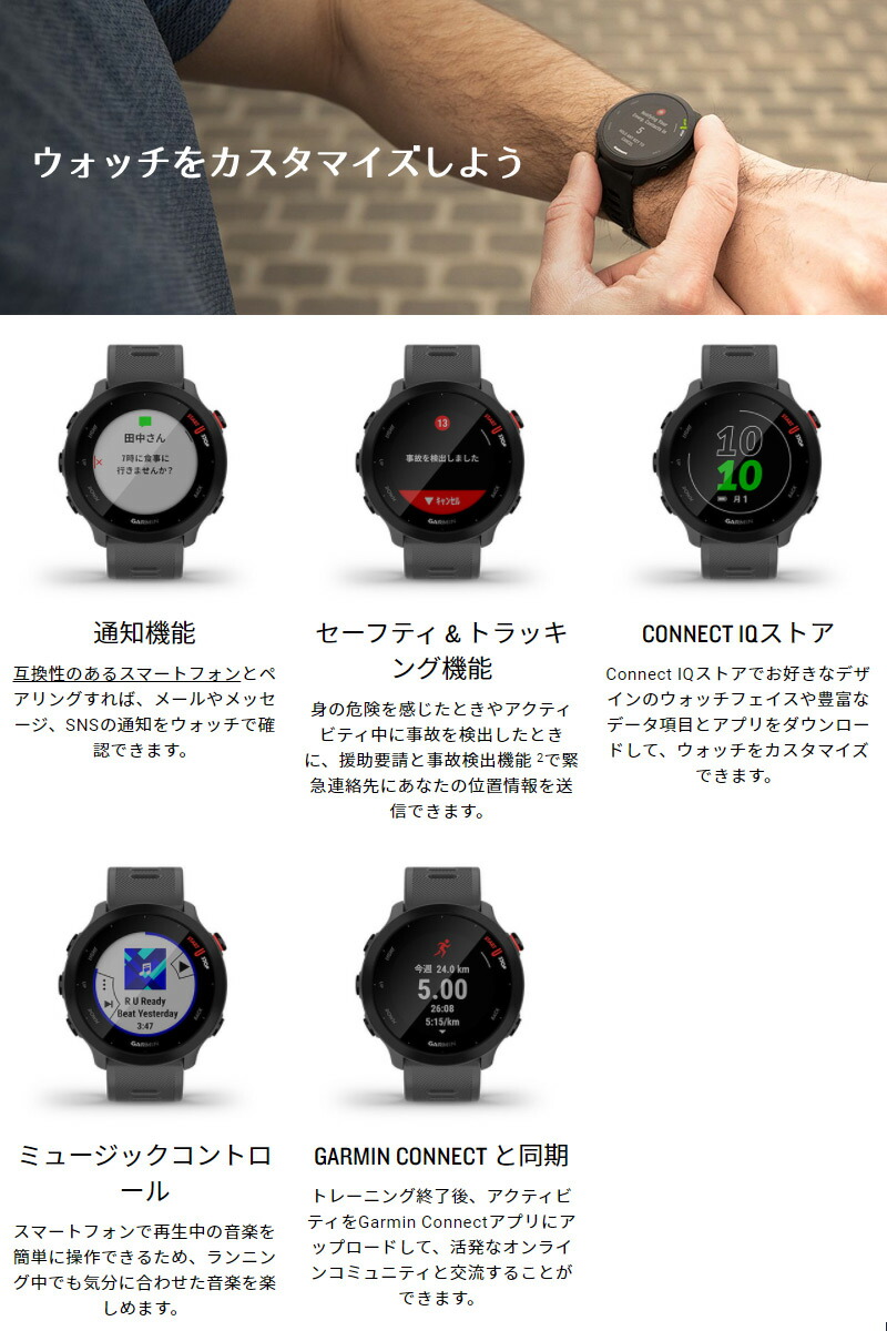 楽天市場】GPSランニングウォッチ ガーミン GARMIN ForeAthlete 55