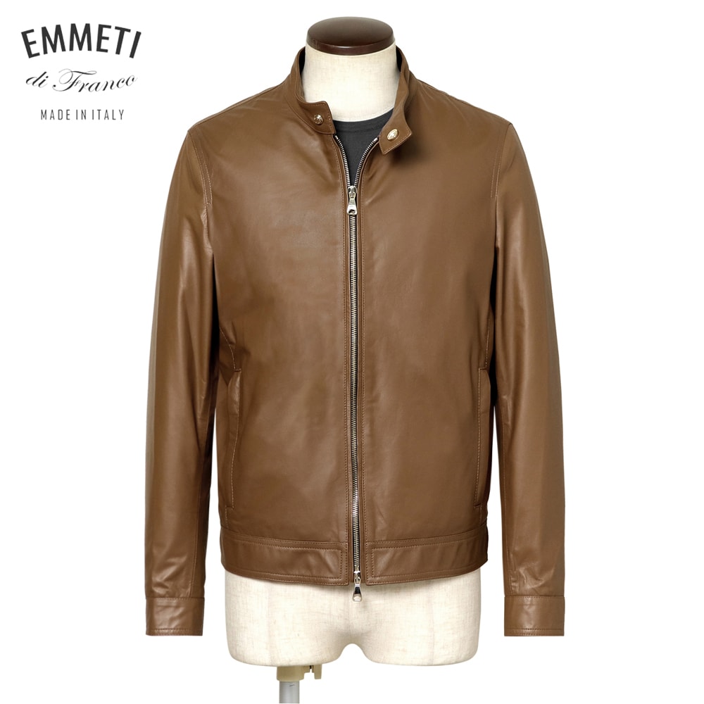 【美品】EMMETI ラムレザー ライダース ミリタリー ファー付き Brilla per il gusto（ブリッラ ペル イル グスト）【別注】EMMETI
