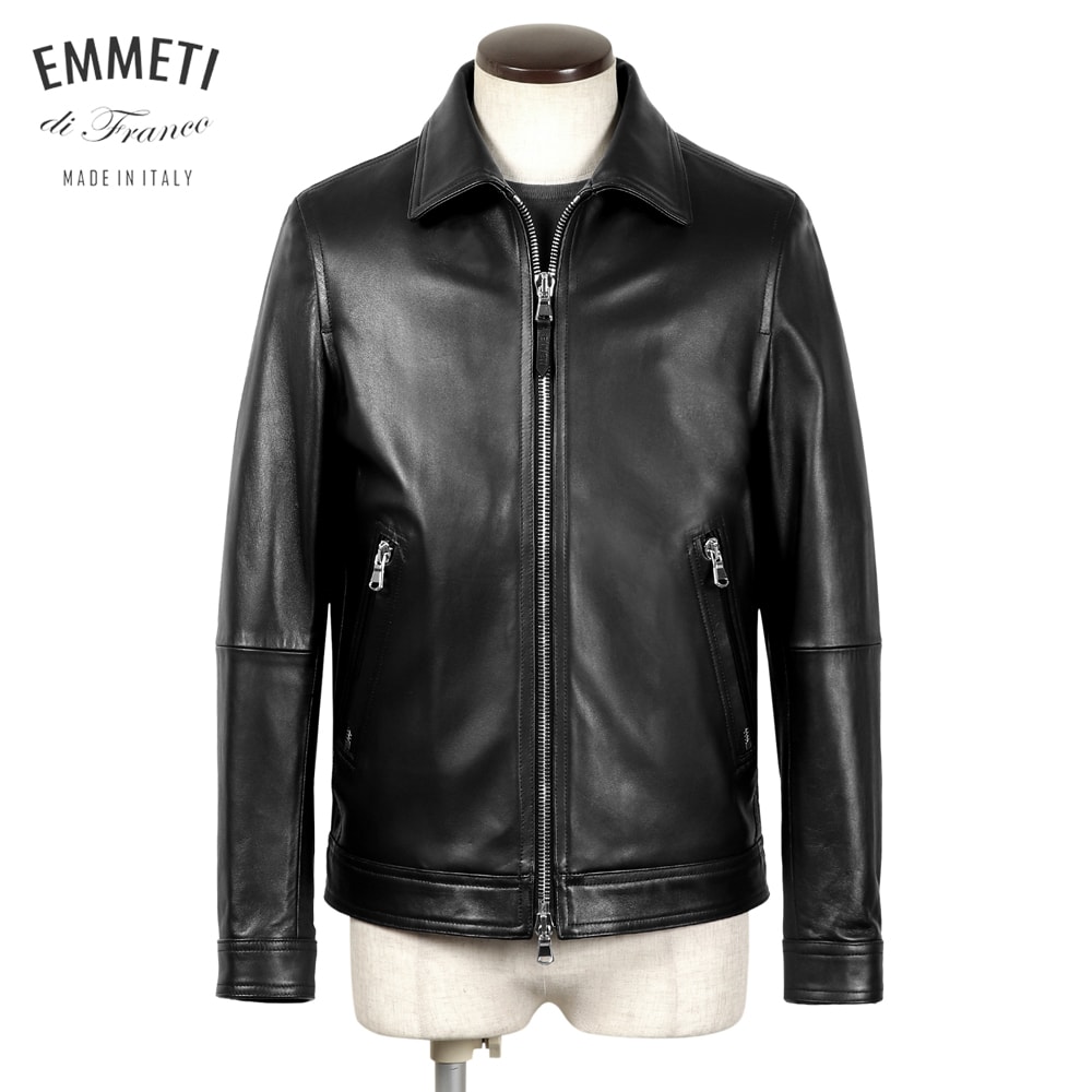 【美品】EMMETI ラムレザー ライダース ミリタリー ファー付き Brilla per il gusto（ブリッラ ペル イル グスト）【別注】EMMETI