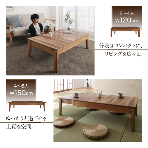楽天市場】【1日12時～誰でも全品P5倍】ローテーブル 伸縮 ダイニング