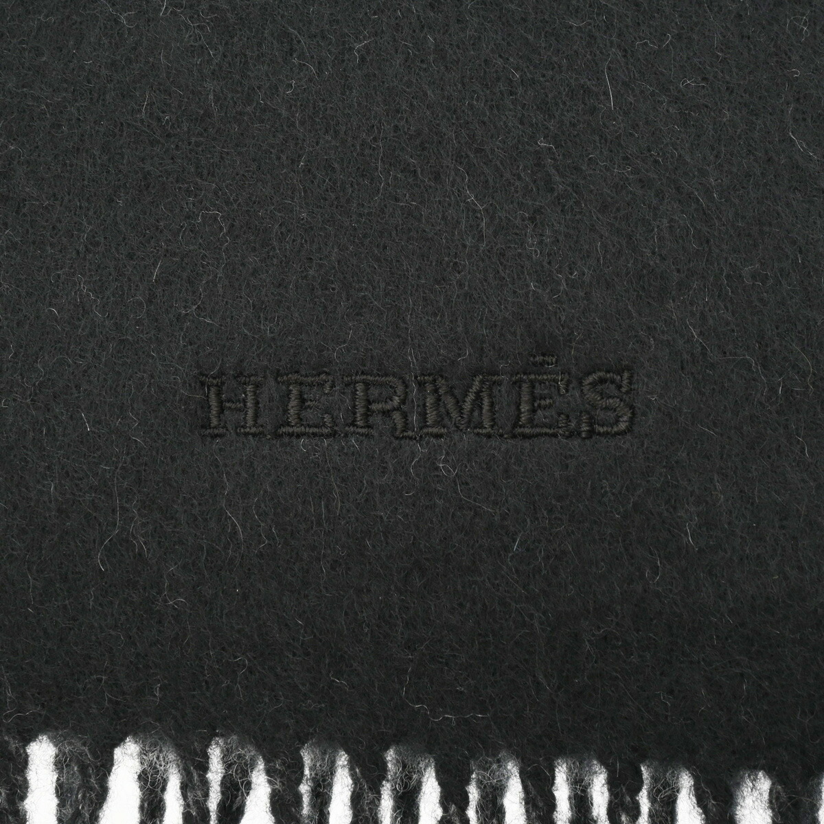 楽天市場】エルメス HERMES カシミヤマフラー レクトヴェルソ ブラック