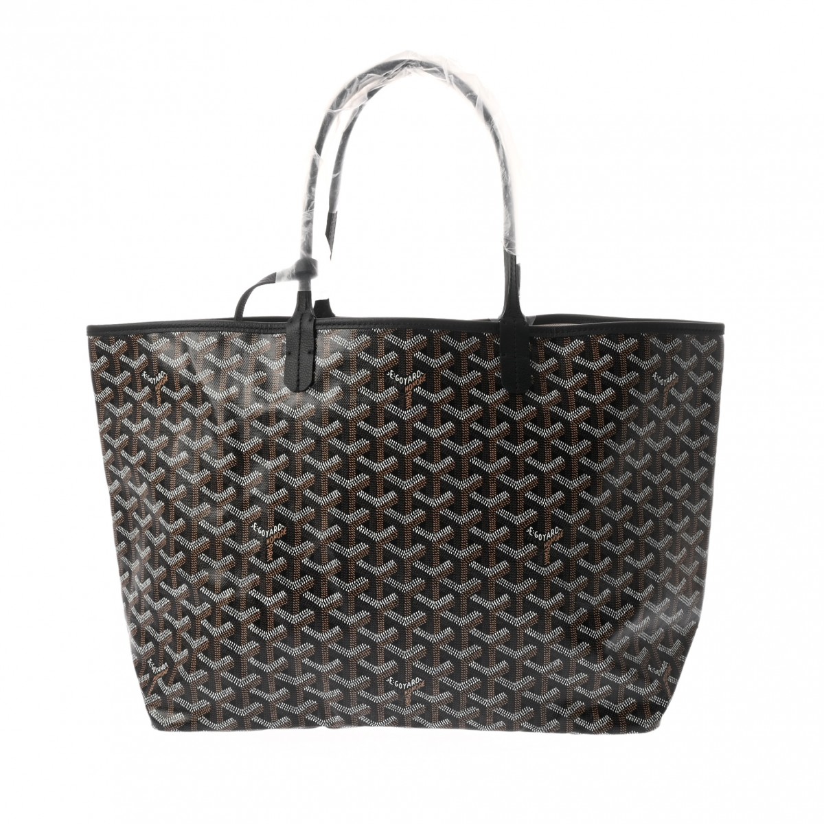 楽天市場】ゴヤール GOYARD サンルイ PM ヘリンボーン ブラック PVC