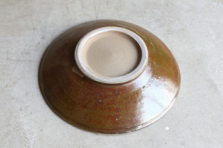 楽天市場】小鹿田焼(おんたやき) 飛び鉋模様(茶) 7寸皿（直径約22cm