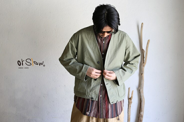 楽天市場】【50%OFFセールSALE】【orslow】 USMC V-NECK HERRINGBONE