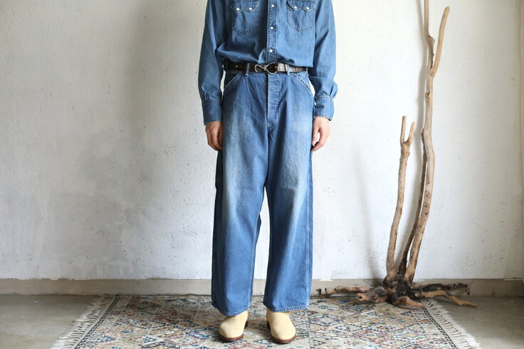 楽天市場】【orslow】WIDE FIT 30's DENIM PAINTER PANTS USED Wash