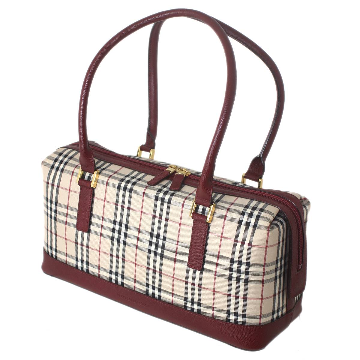 楽天市場】【中古】 BURBERRY バーバリー ノヴァチェック ミニボストン