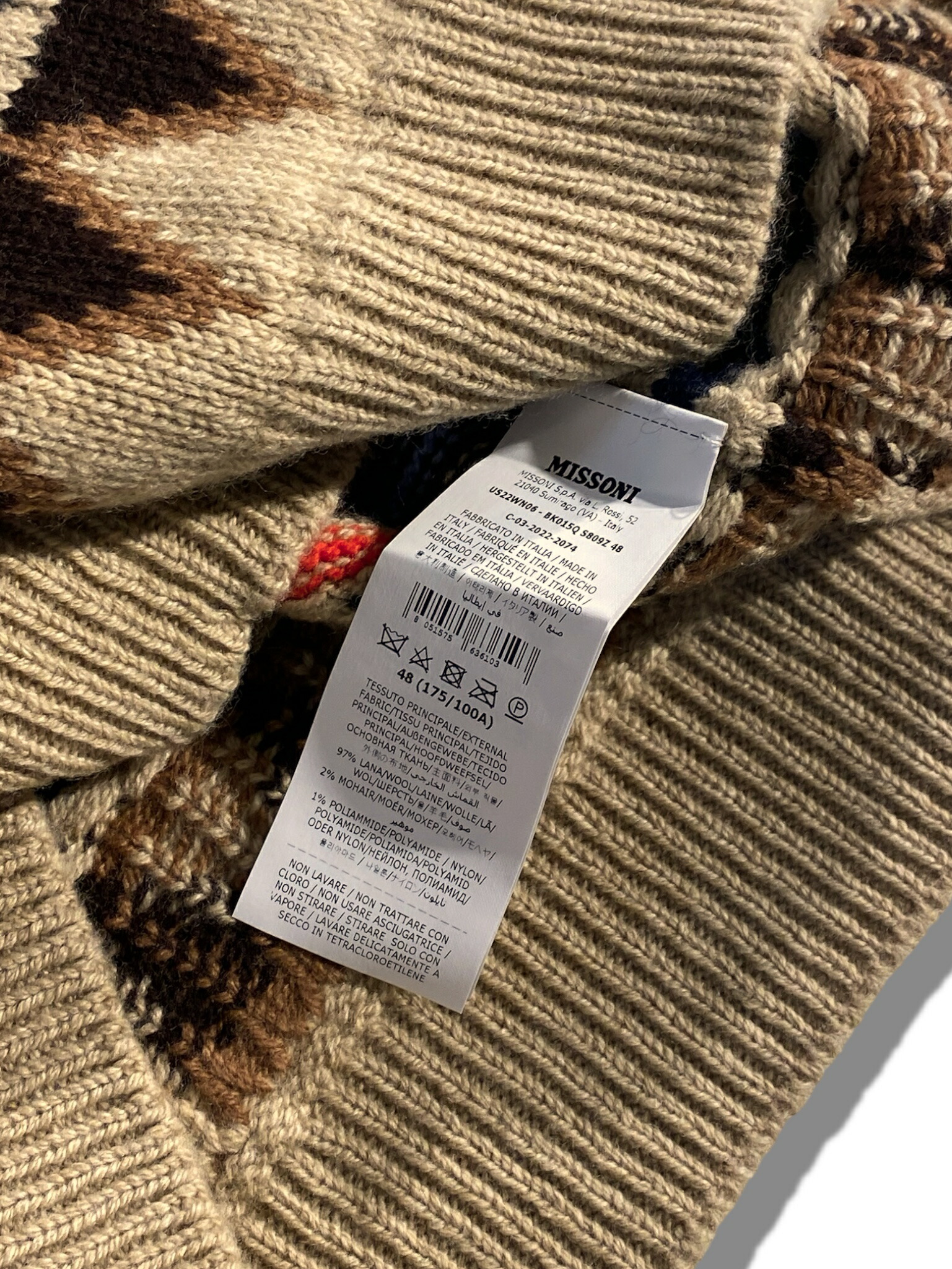 Missoniボーダーイタリア製トップスミッソーニ ミッソーニ カシミヤ100