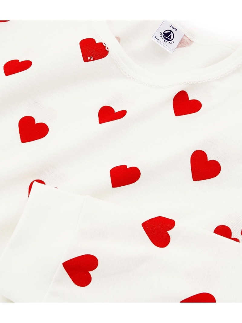楽天市場】PETIT BATEAU ハートプリント長袖パジャマ プチバトー