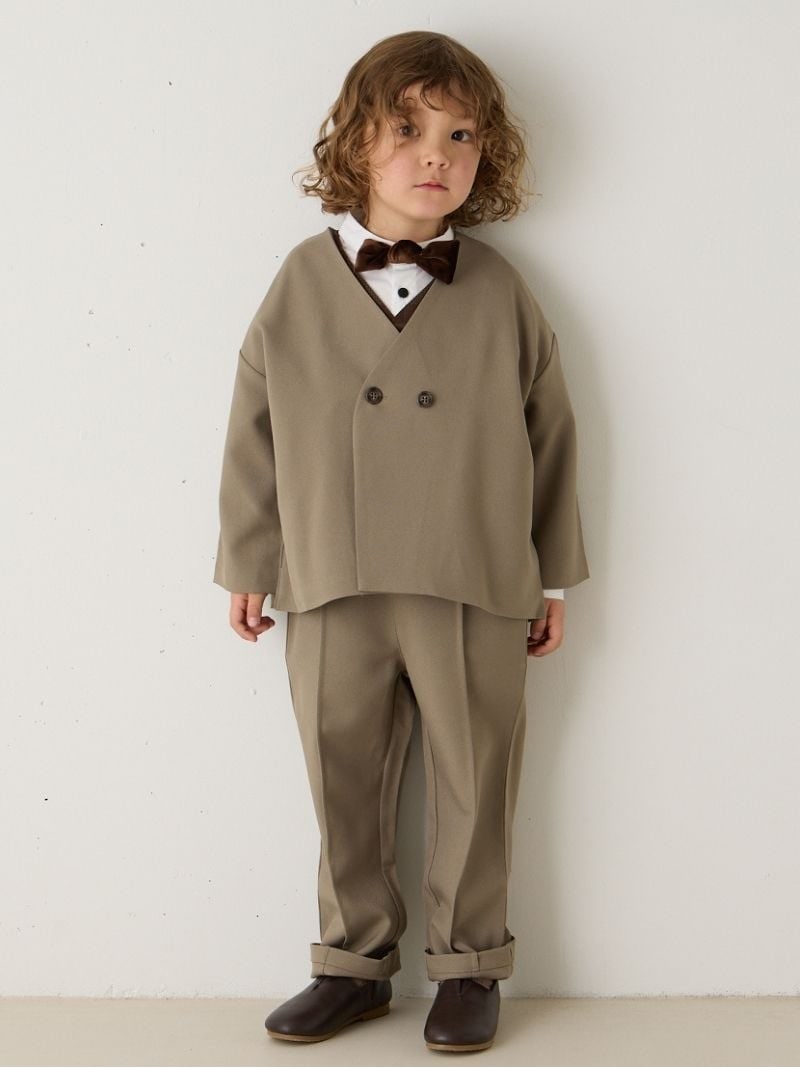 楽天市場】riziere ノーカラージャケットセットアップ(裏地ストライプ