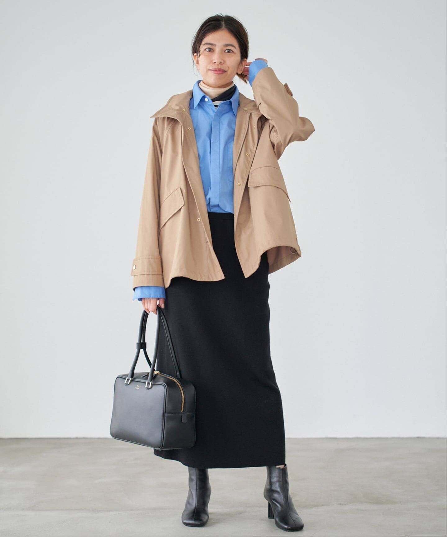 IENA｜《一部カラーWEB限定》ボンディングフーデッドブルゾン