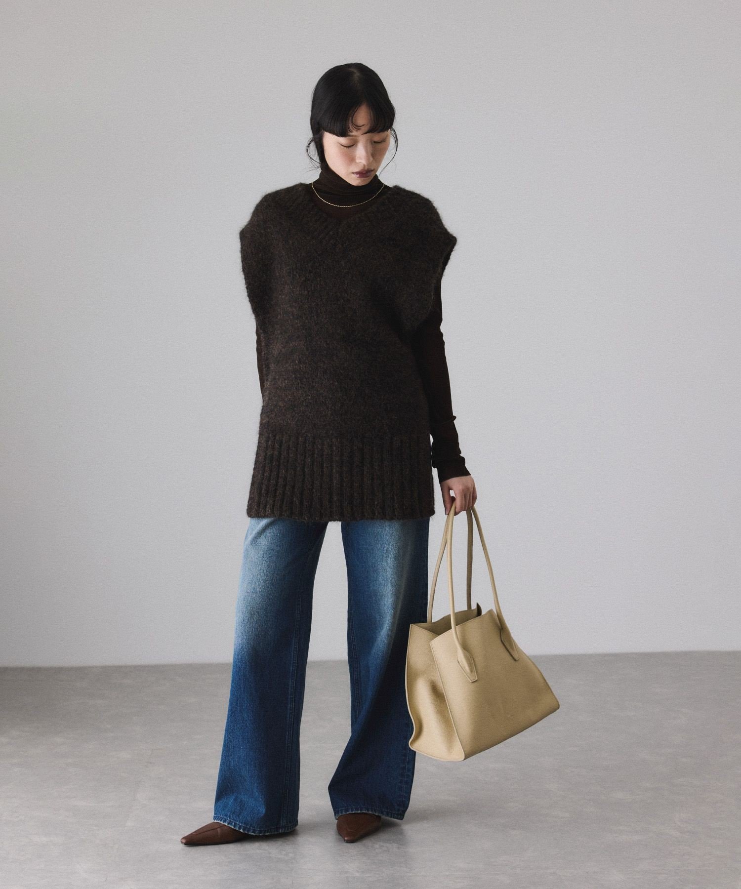ADAM ET ROPE'｜2WAYムリネニットベスト | Rakuten Fashion(楽天
