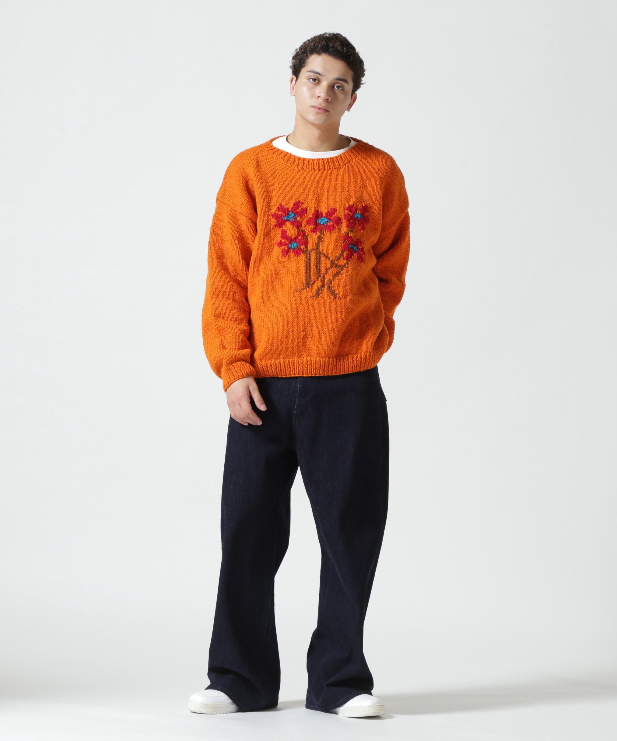BEAVER｜MacMahon Knitting Mills Crew Neck Knit-5 Flowers | Rakuten
