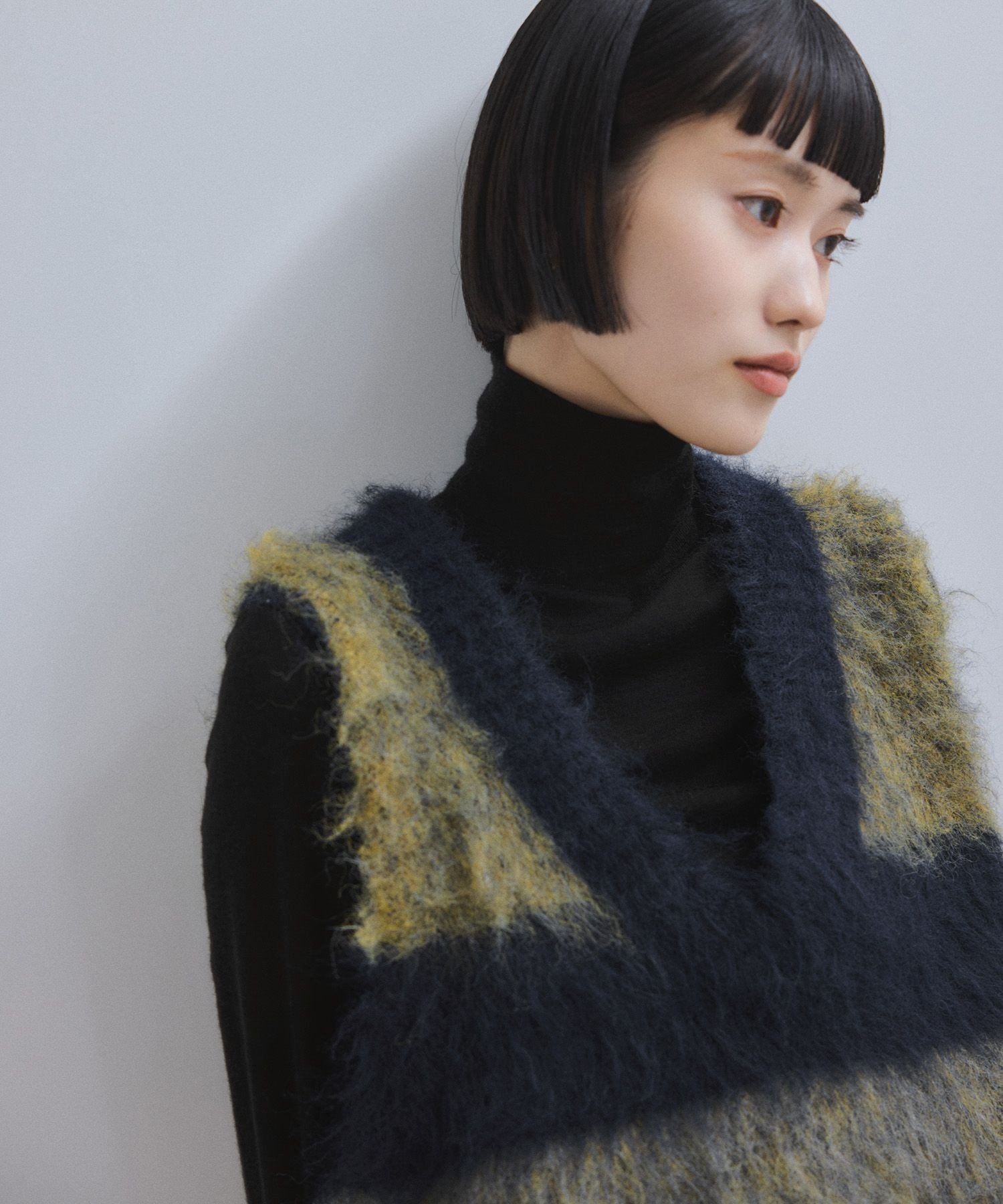 ADAM ET ROPE'｜【WEB限定】ブラッシュドボーダーベスト | Rakuten