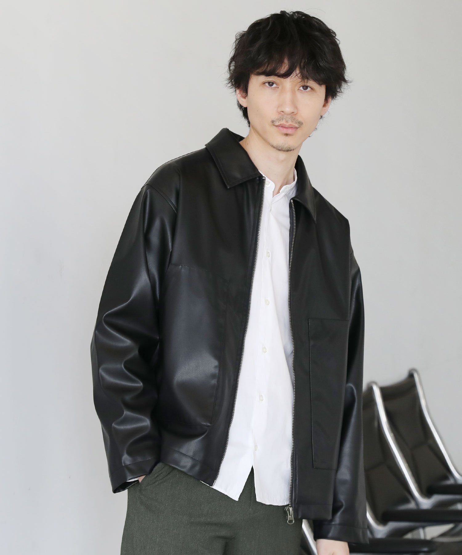 THE CASUAL｜シンセティックレザージップアップブルゾン | Rakuten