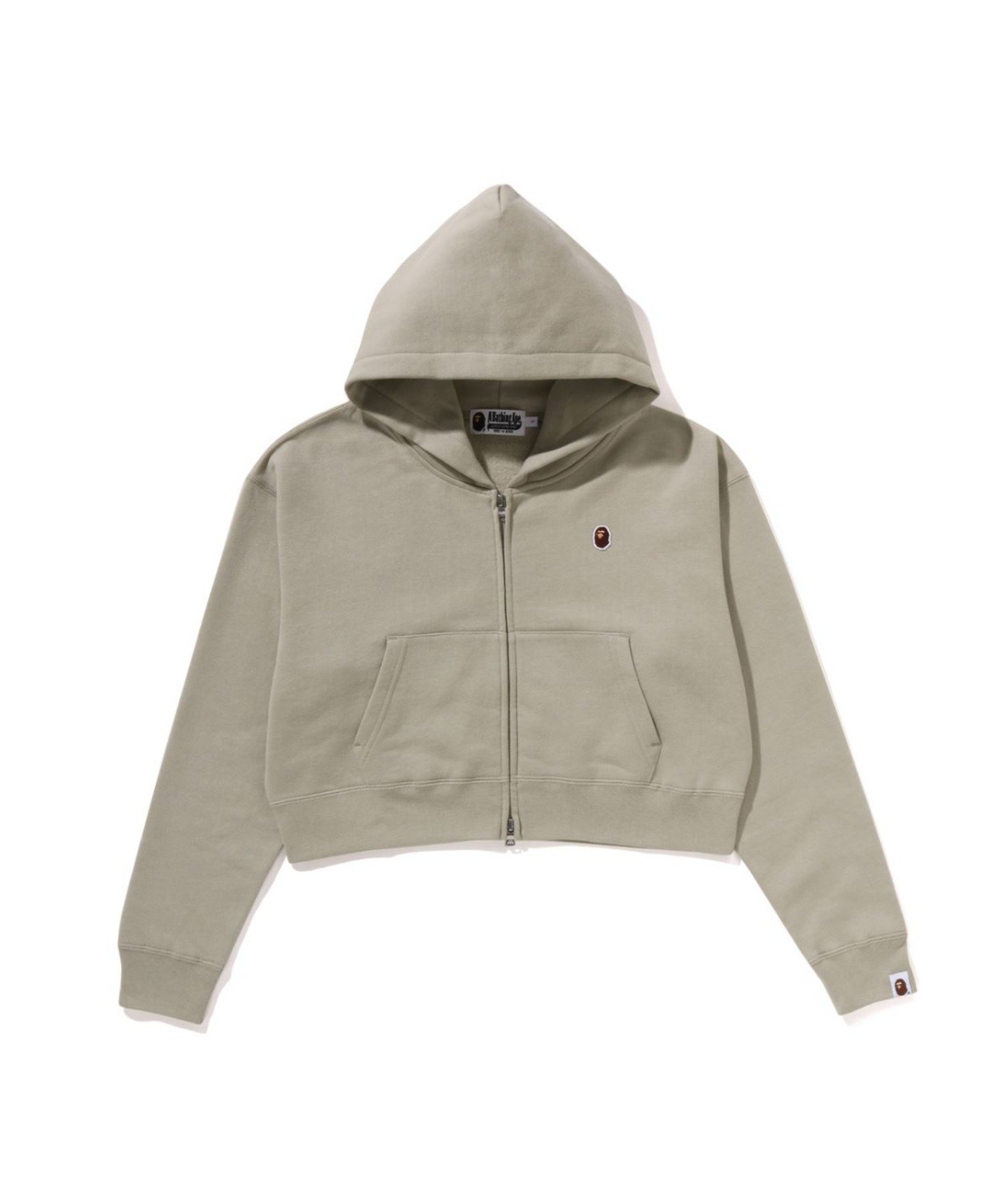 A BATHING APE｜PIGMENT DYED ONE POINT CROPPED ZIP HOODIE | Rakuten