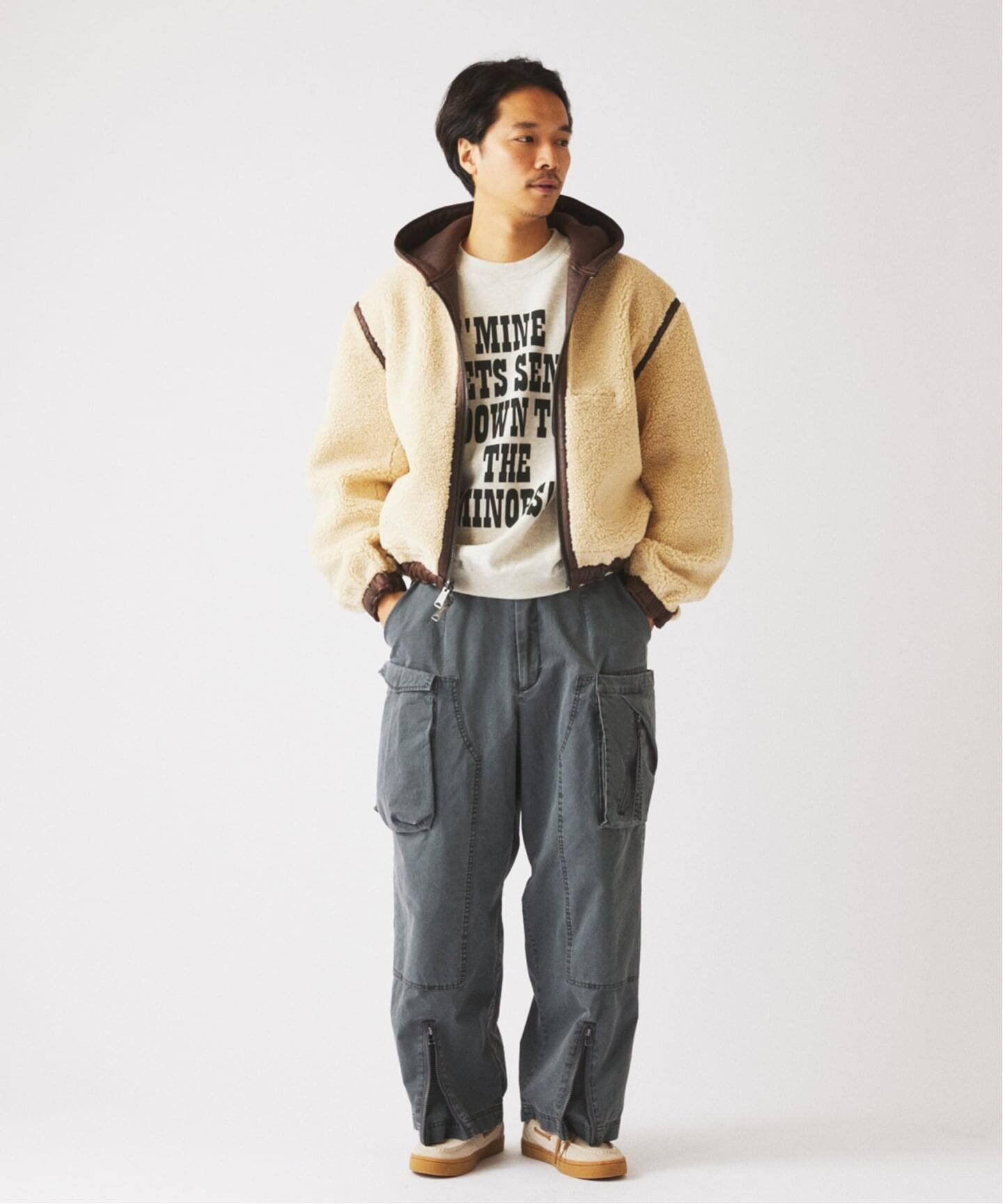 JOURNAL STANDARD relume｜フェイクムートン リバーシブル フーディ