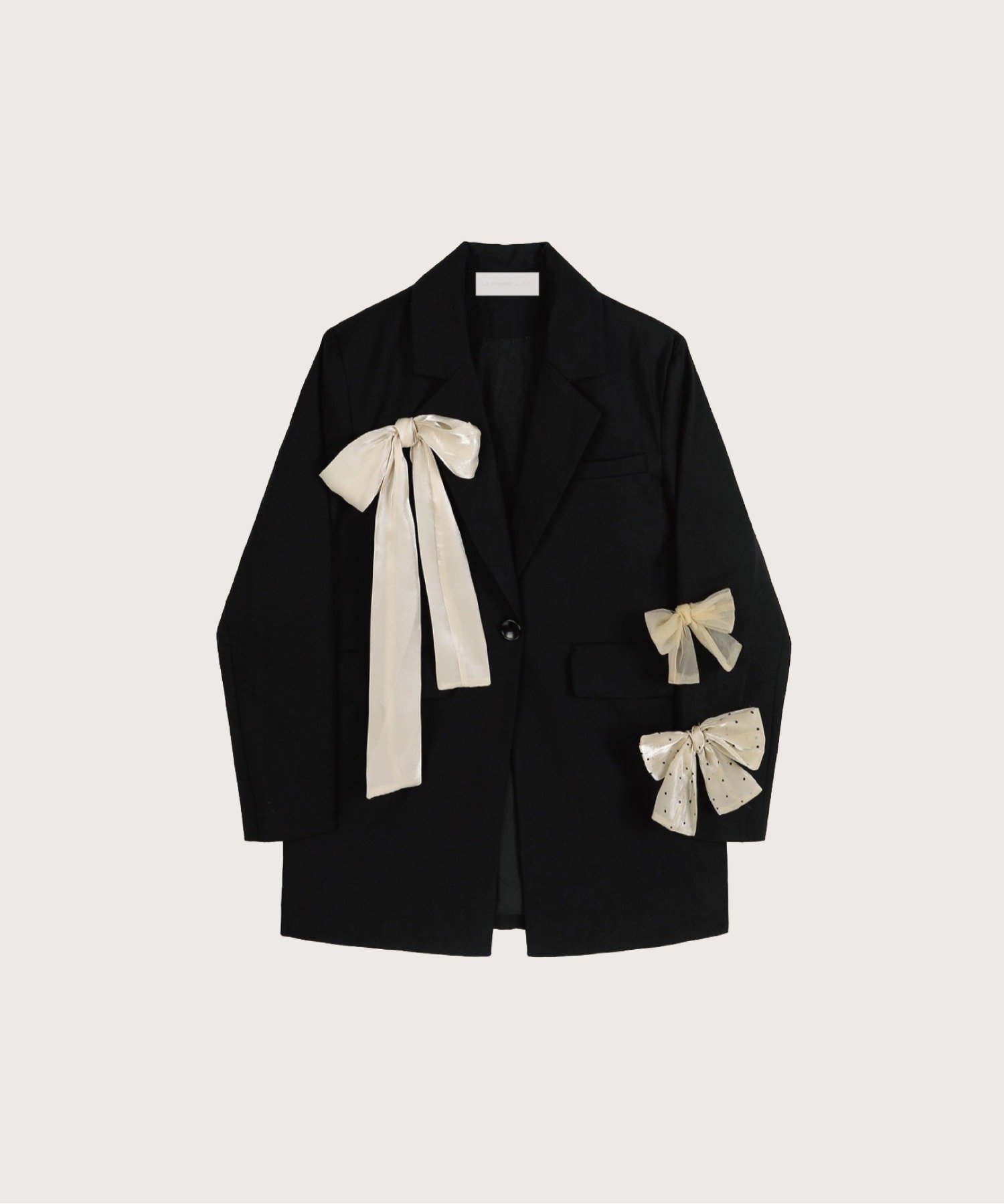 LA POMME petit｜Ribbon Attacthed Black Jacket | Rakuten Fashion