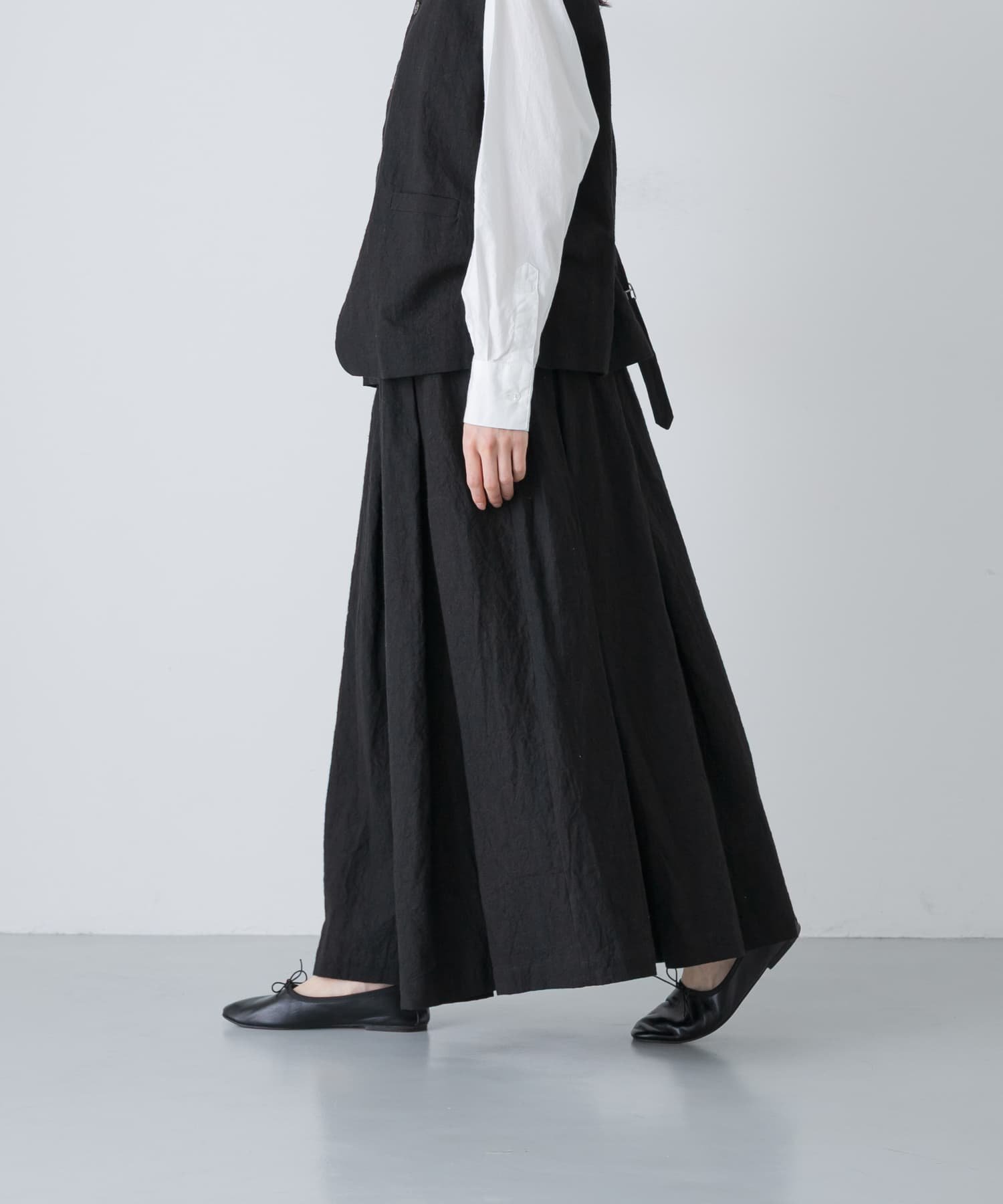 かぐれ｜リネンコットンタックスカート | Rakuten Fashion(楽天