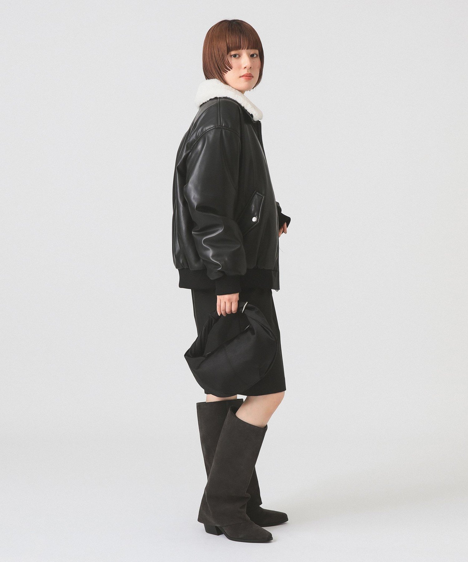 BEAMS WOMEN｜フェイクレザー ナカワタボマー ブルゾン | Rakuten