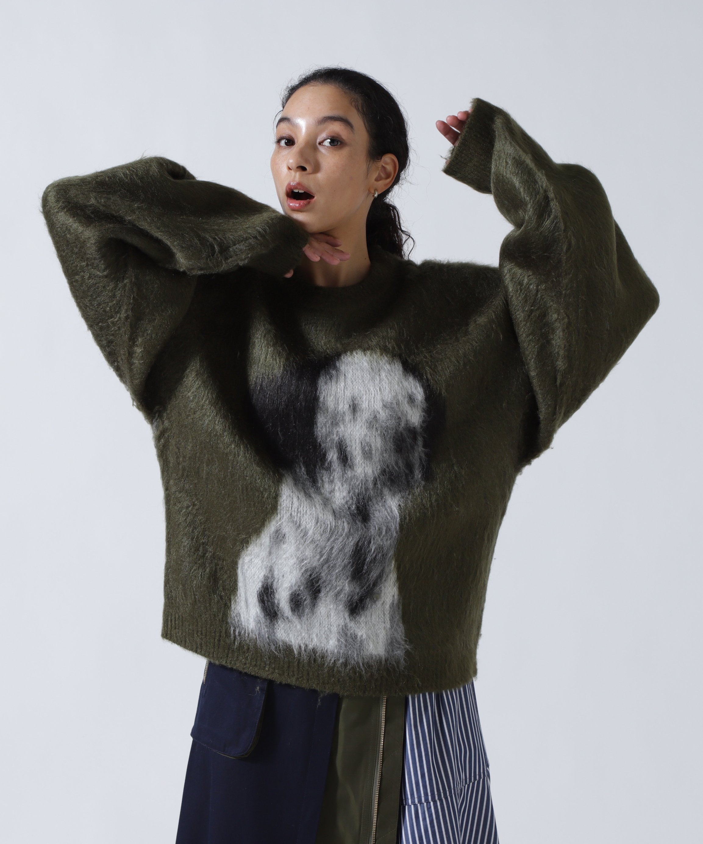 B'2nd｜Knuth Marf(クヌースマーフ)dalmatian shaggy knit(unisex