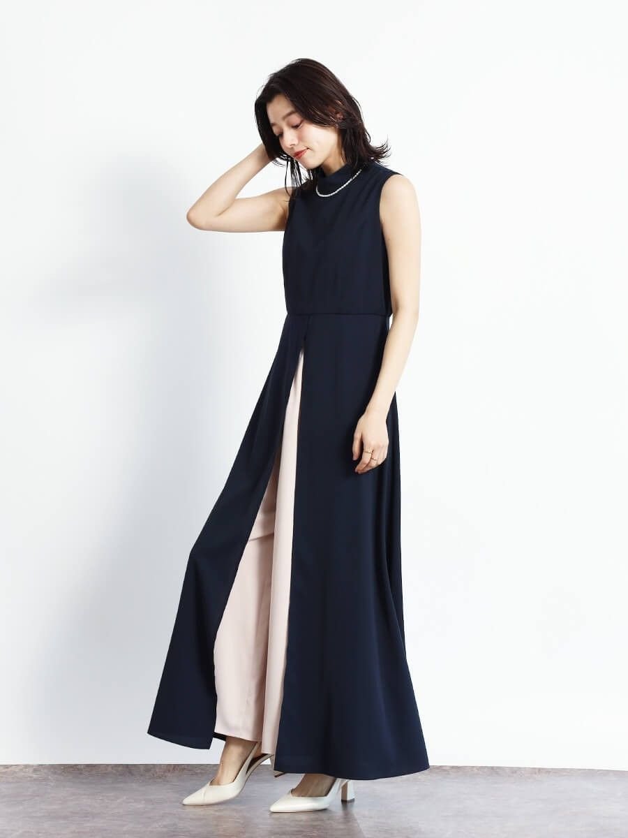 Vin｜バイカラーインパンツワンピース | Rakuten Fashion(楽天