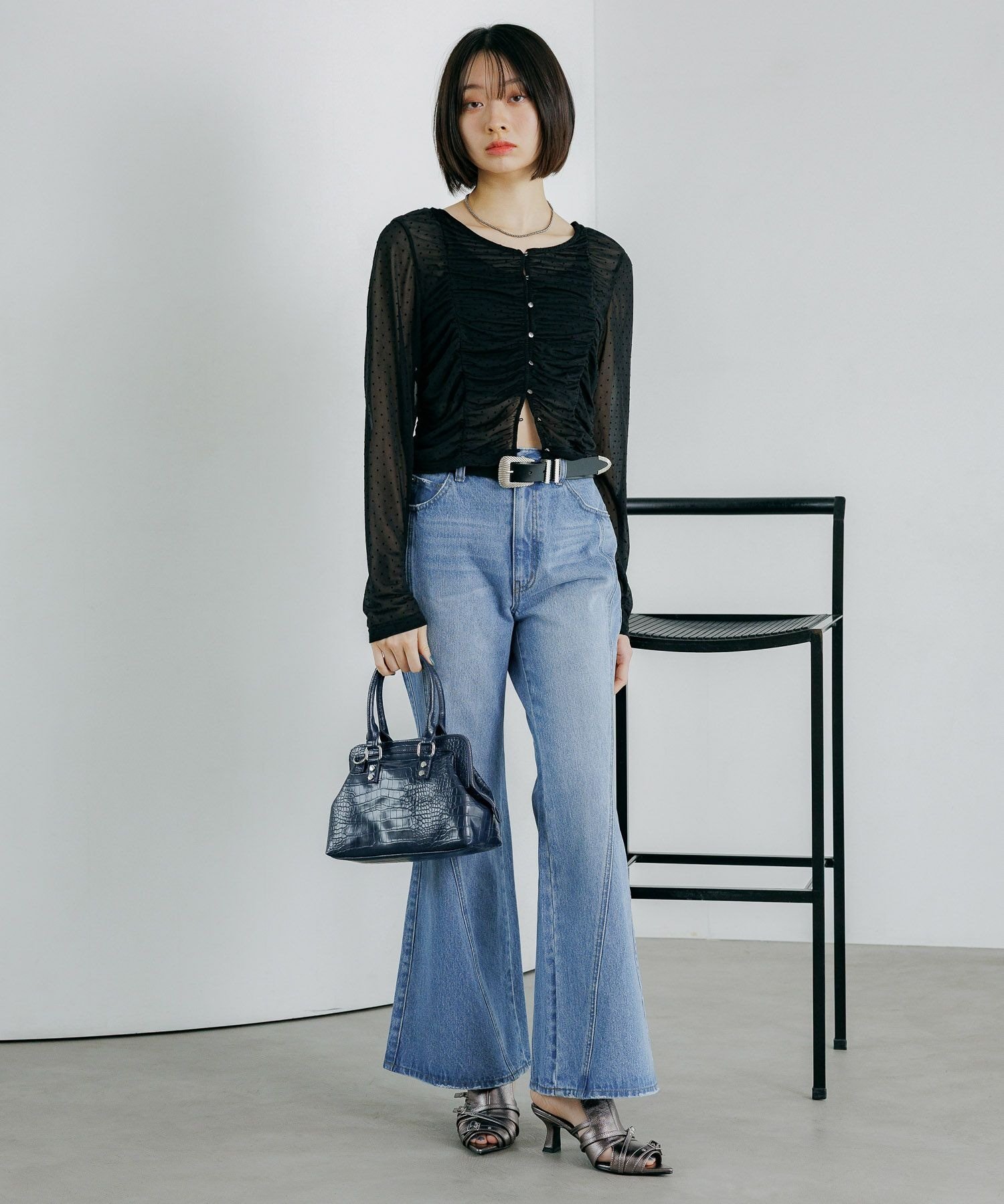 PAGEBOY｜【XS~Lサイズ展開】スリムレッグフレアデニム | Rakuten