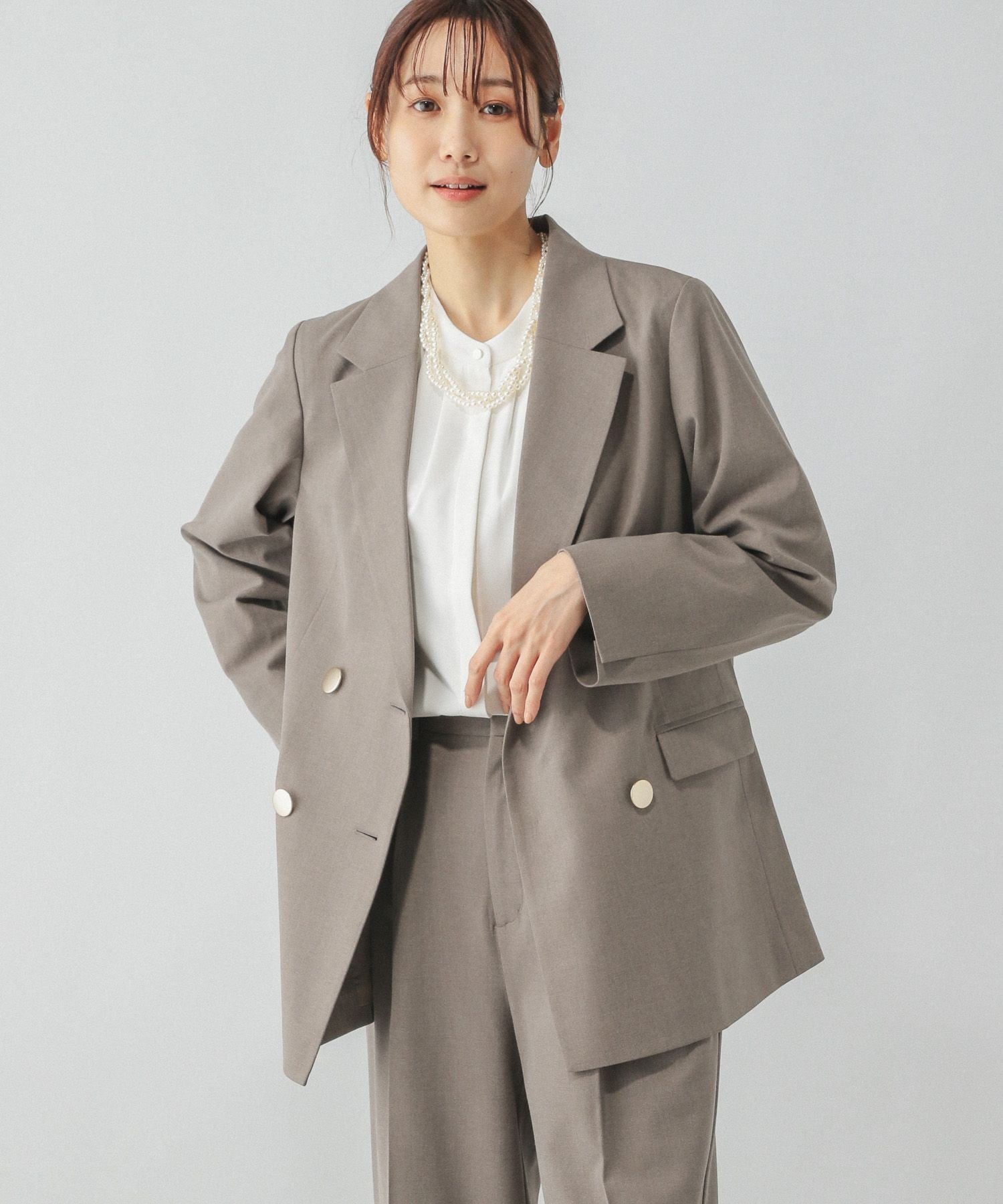 GLOBAL WORK｜ウツクシルエットダブルジャケット/133614 | Rakuten