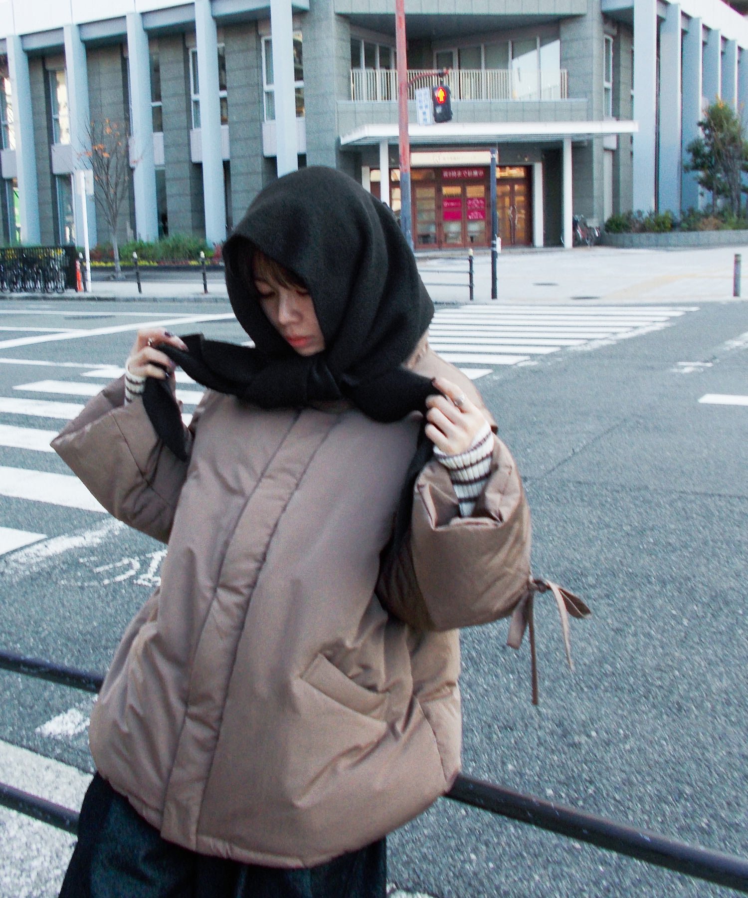 自由区｜エコミンクフード付き ストール | Rakuten Fashion(楽天