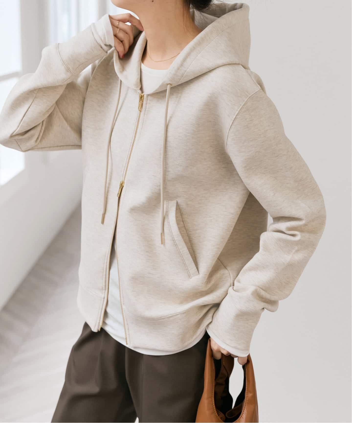 Spick & Span｜《新色有り / 追加》ストレッチジップフードパーカー