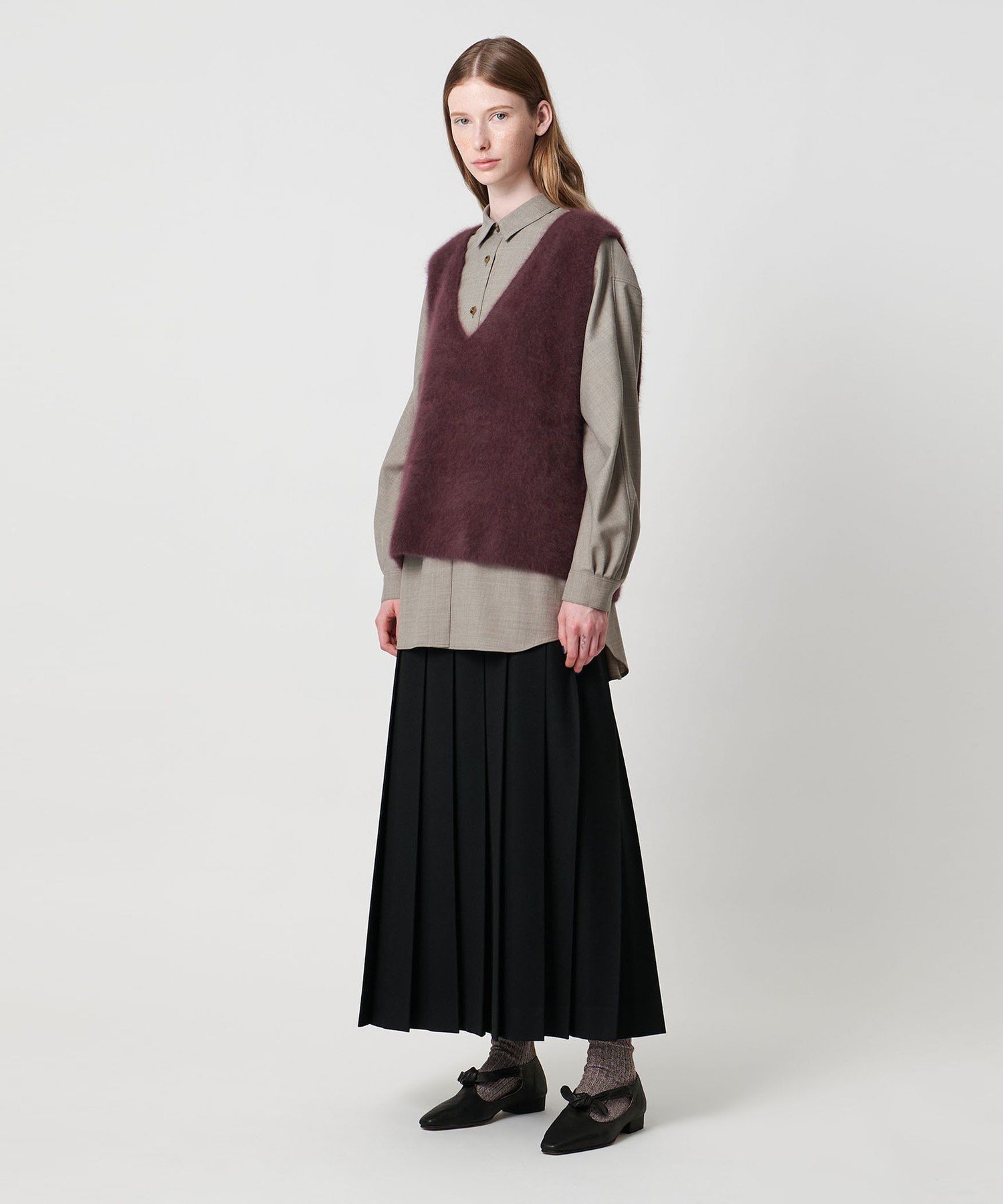 スティーブンアラン　オーストラリアンウールミックスベスト Steven Alan＞オーストラリアンウール ミックス ニットベスト（STEVEN