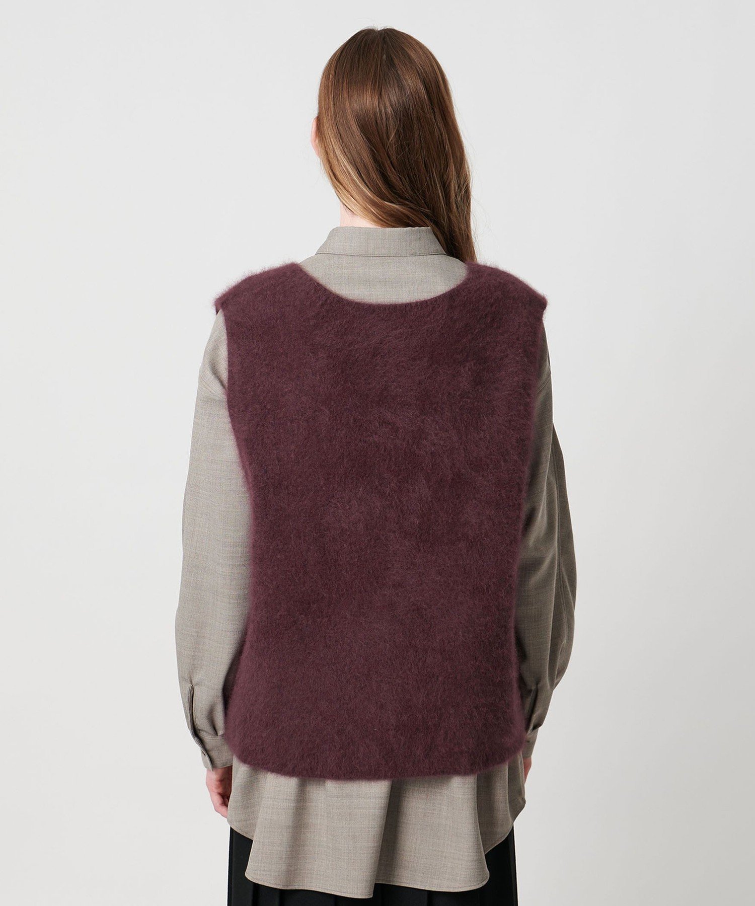 Steven Alan　オーストラリアンウール ミックス ニットベストネイビー Steven Alan＞オーストラリアンウール ミックス ニットベスト（STEVEN