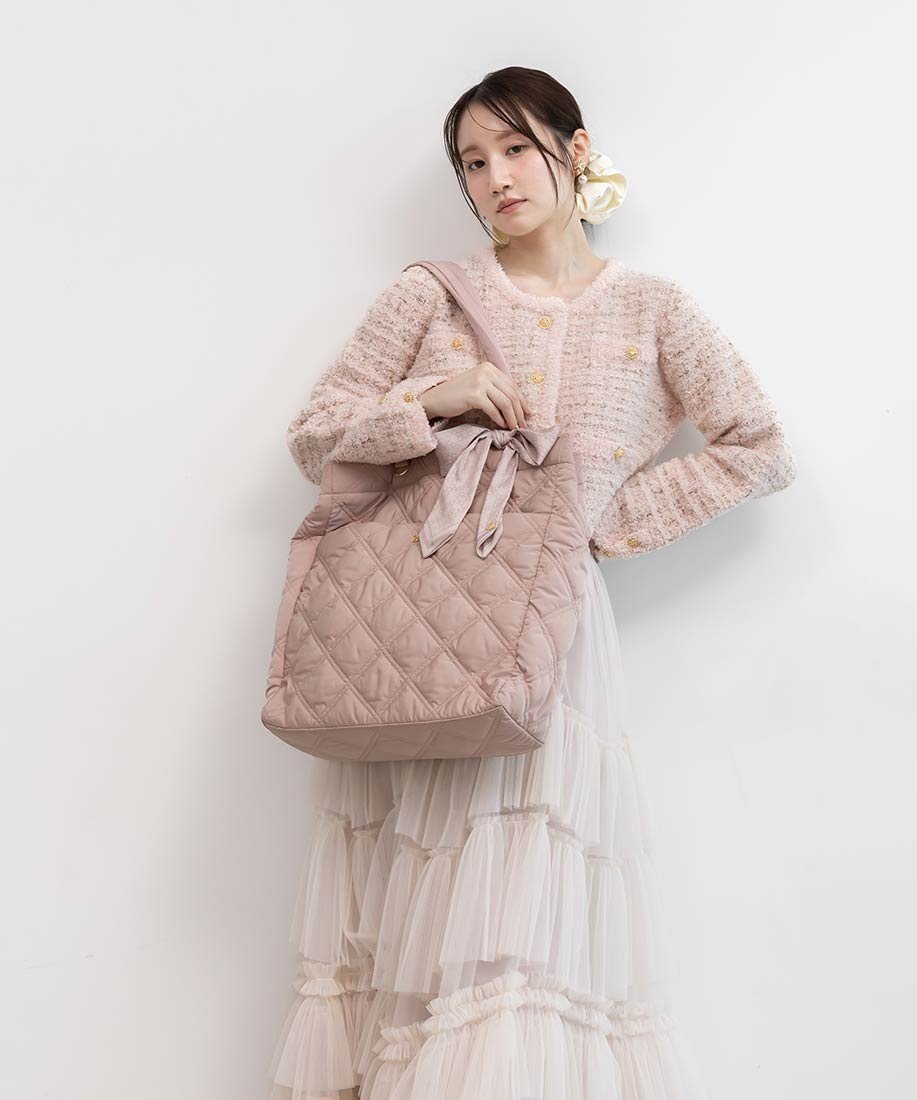 RANDA｜【A4対応】2WAY リボンキルティングトートバッグ | Rakuten