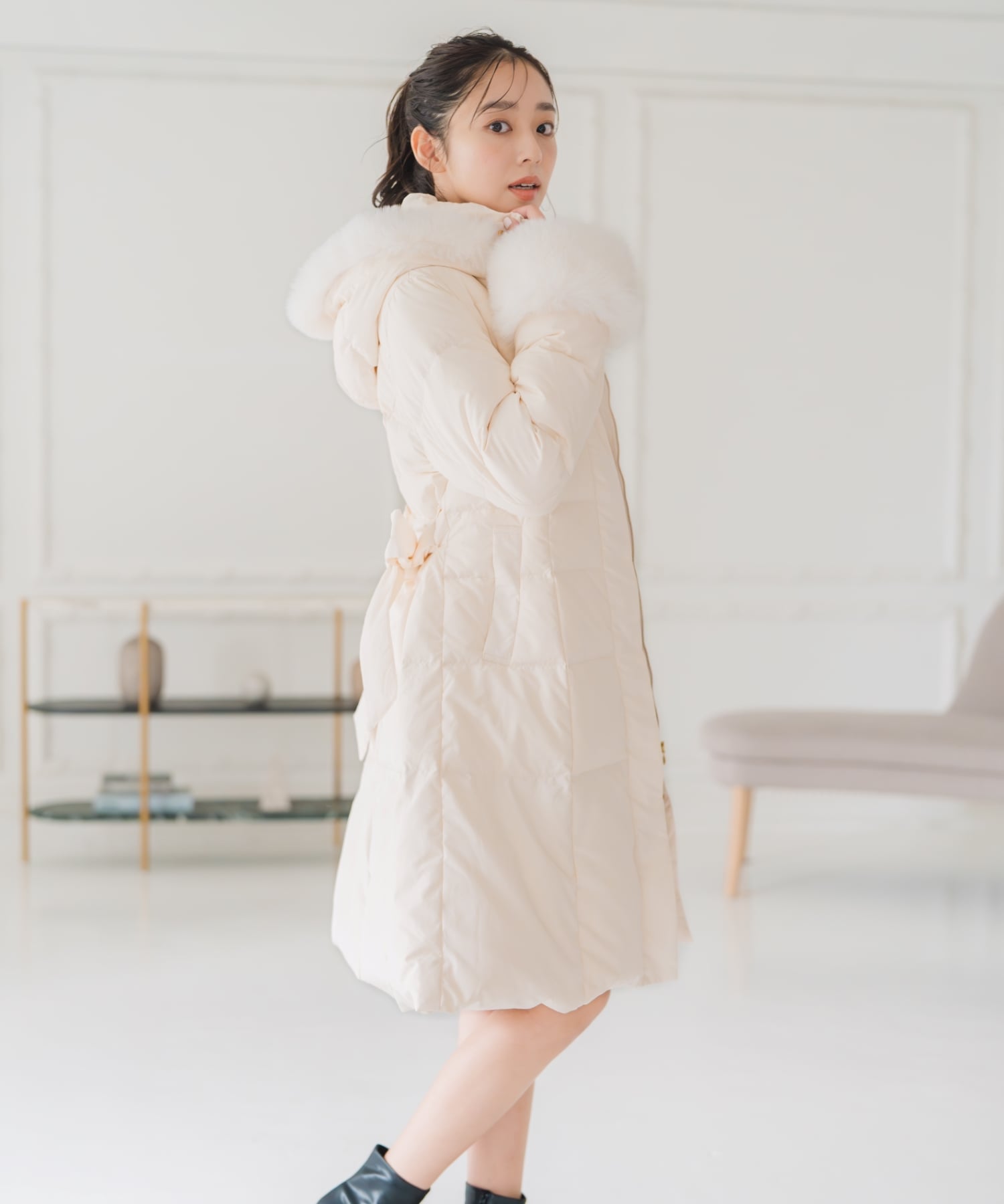 MISCH MASCH｜MM548602 スタンドネックフードロングダウン | Rakuten